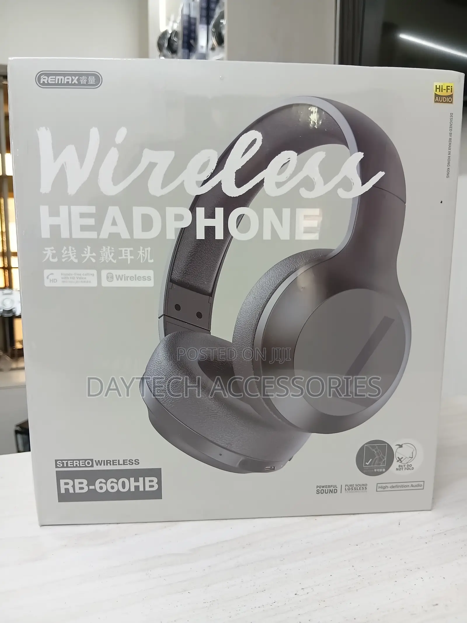 The Remax RB-660HB Wireless Over-Ear Headphones.