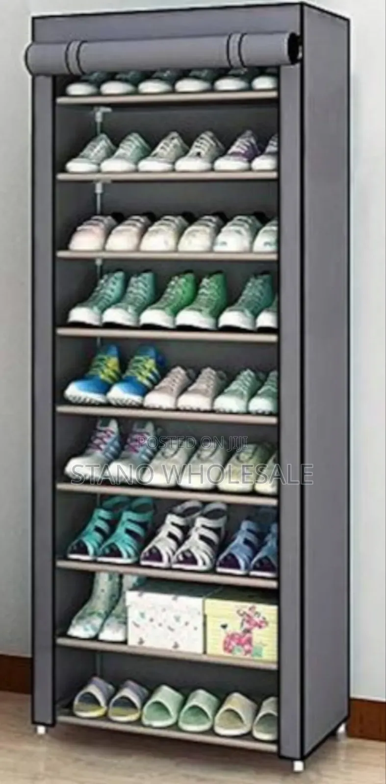 10 Layer Shoes Rack With Cover