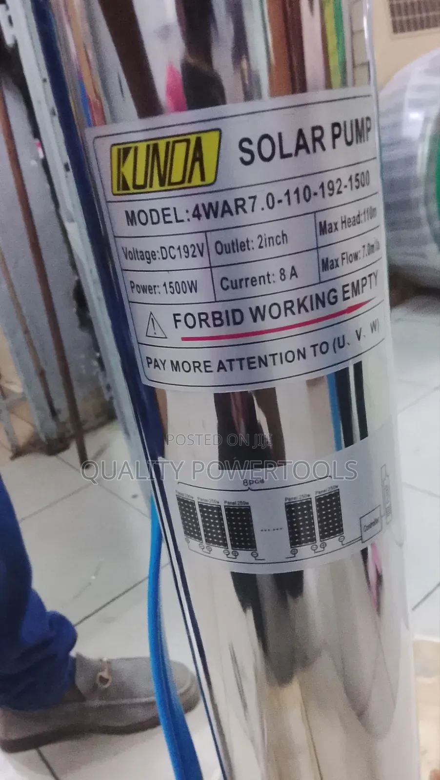 Heavy Duty 110 M 1500 W Kunda Solar Pump
