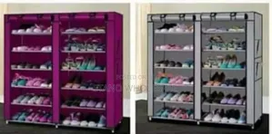 Grey Double Shoes Rack