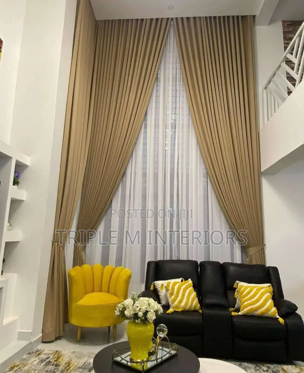 Brown Curtains - Total Blackouts Curtains/Top Finish