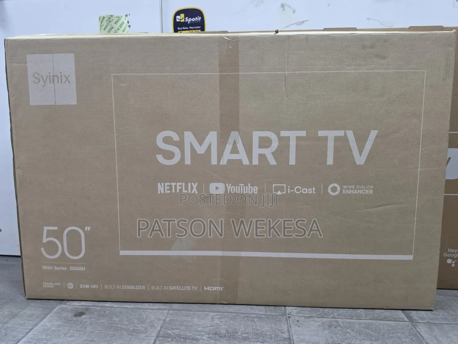 Syinix 50 Inch Smart TV 50S65H Frameless TV