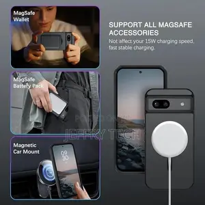 Magsafe2 Google Pixel 8a Case, Pixel 8a Magnetic Case Translucent Matt