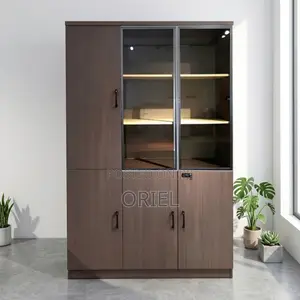 3-Door Wooden Office File Cabinet : Wooden File Storage Cabinet