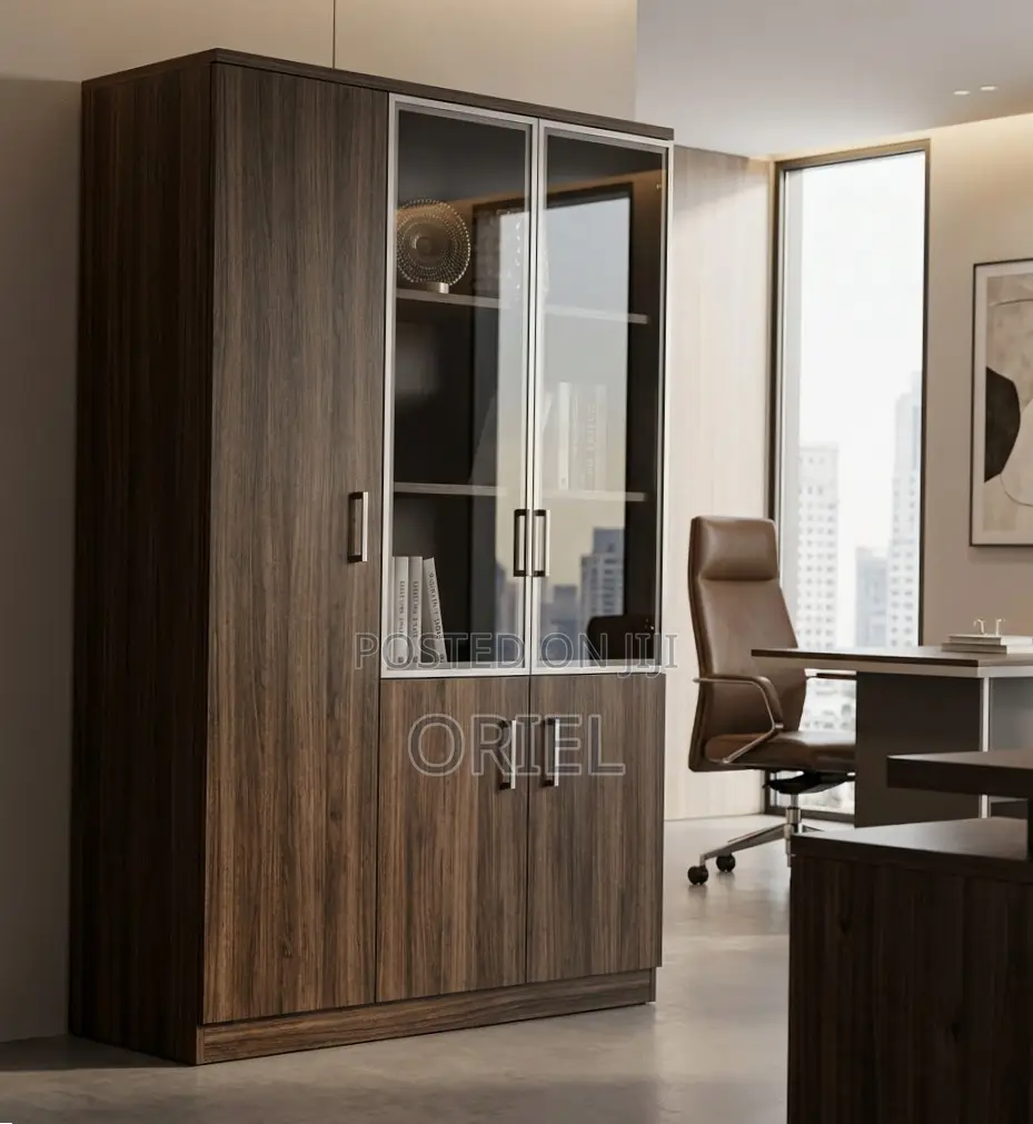 3-Door Wooden Office File Cabinet : Wooden File Storage Cabinet