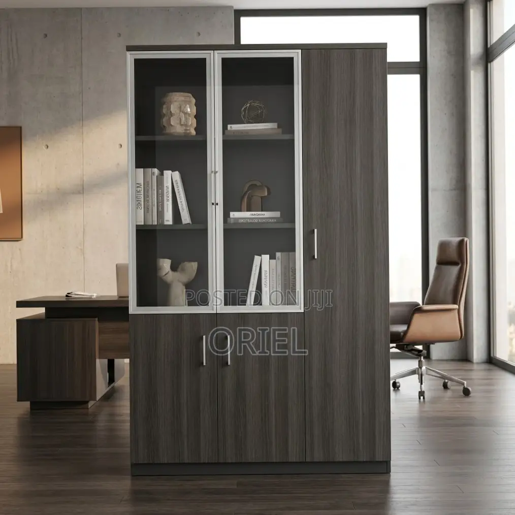 3-Door Wooden Office File Cabinet : Wooden File Storage Cabinet