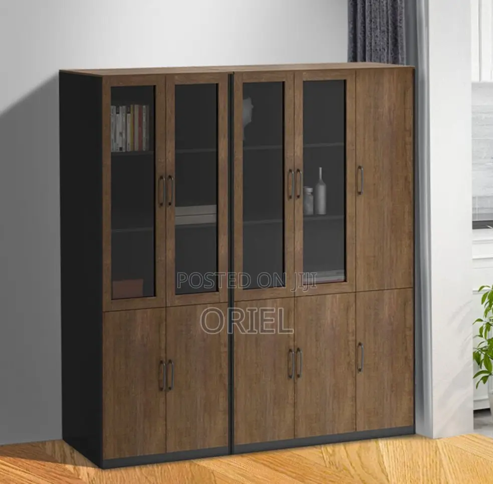 3-Door Wooden Office File Cabinet : Wooden File Storage Cabinet