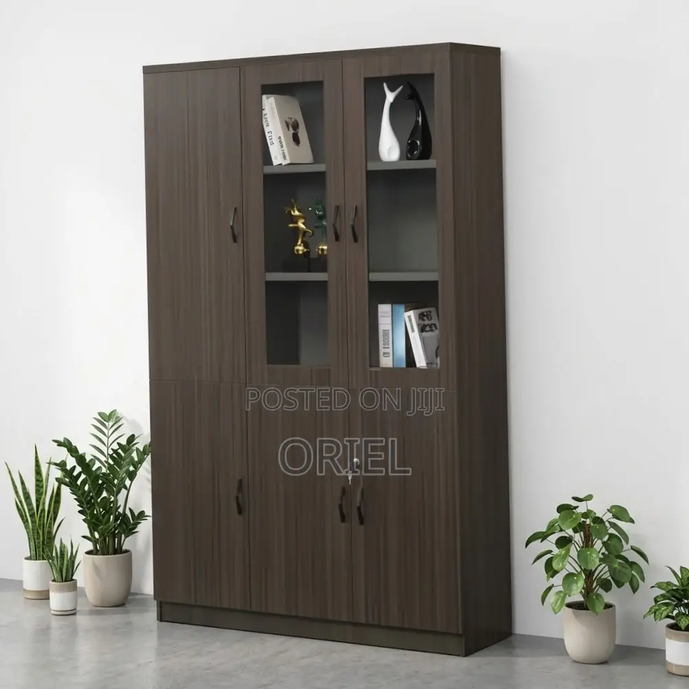 3-Door Wooden Office File Cabinet : Wooden File Storage Cabinet