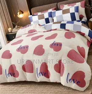 5×6 Cotton Duvet Set With Bedsheet 2 Pillow Cases