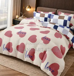 5×6 Cotton Duvet Set With Bedsheet 2 Pillow Cases