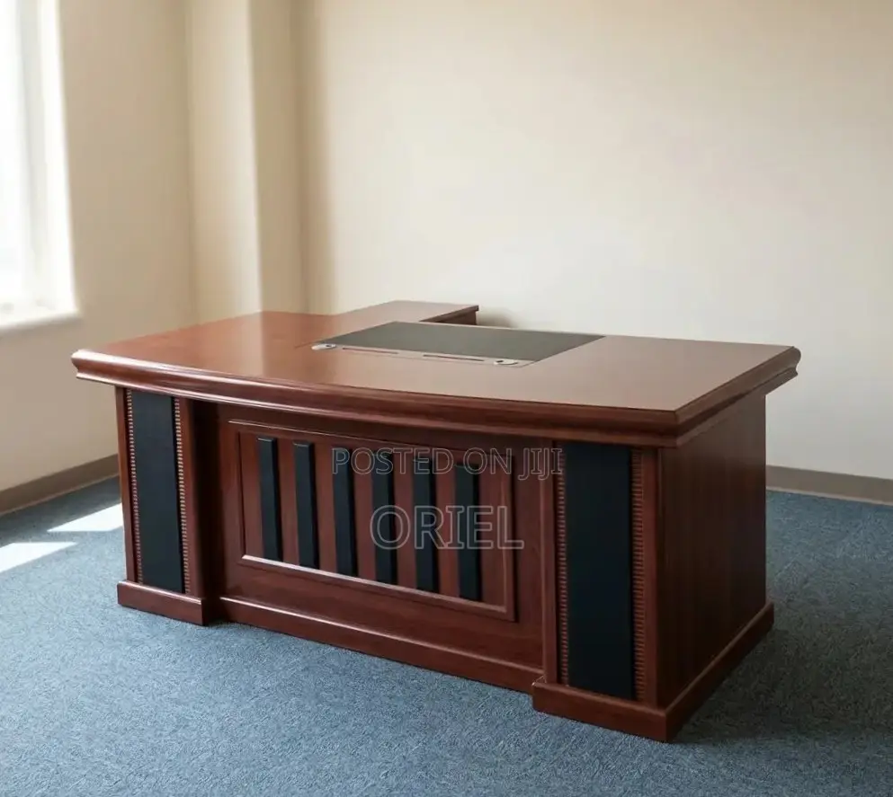 1800MM Executive Office Desk : Brown Mahogany Desk