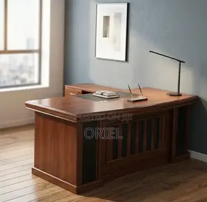 1800MM Executive Office Desk : Brown Mahogany Desk