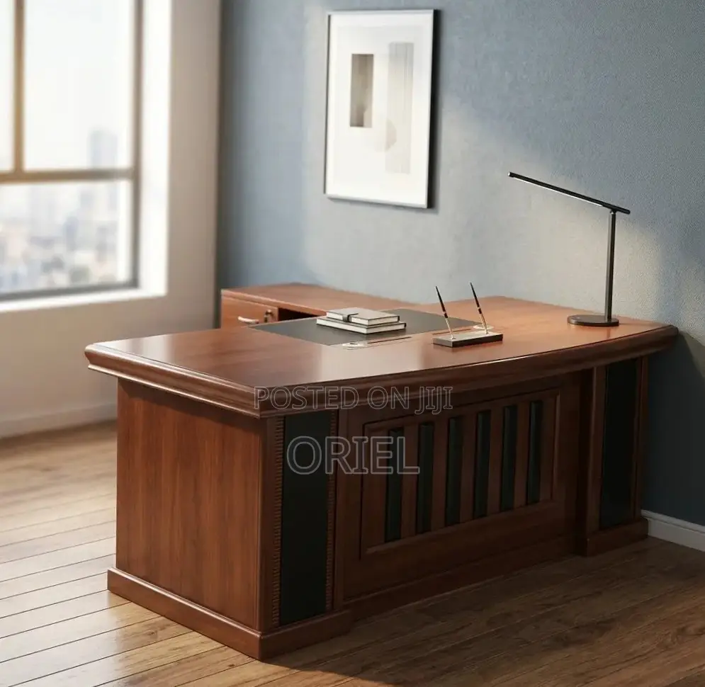 1800MM Executive Office Desk : Brown Mahogany Desk