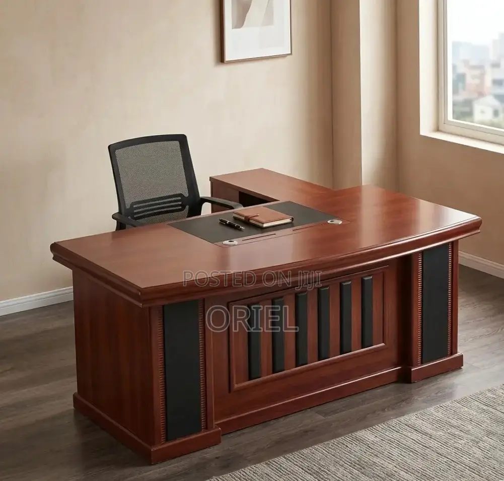 1800MM Executive Office Desk : Brown Mahogany Desk