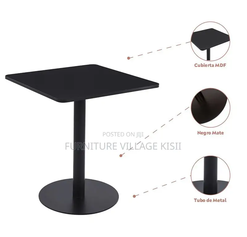 Home Furniture; Modern Black Square Bar Table
