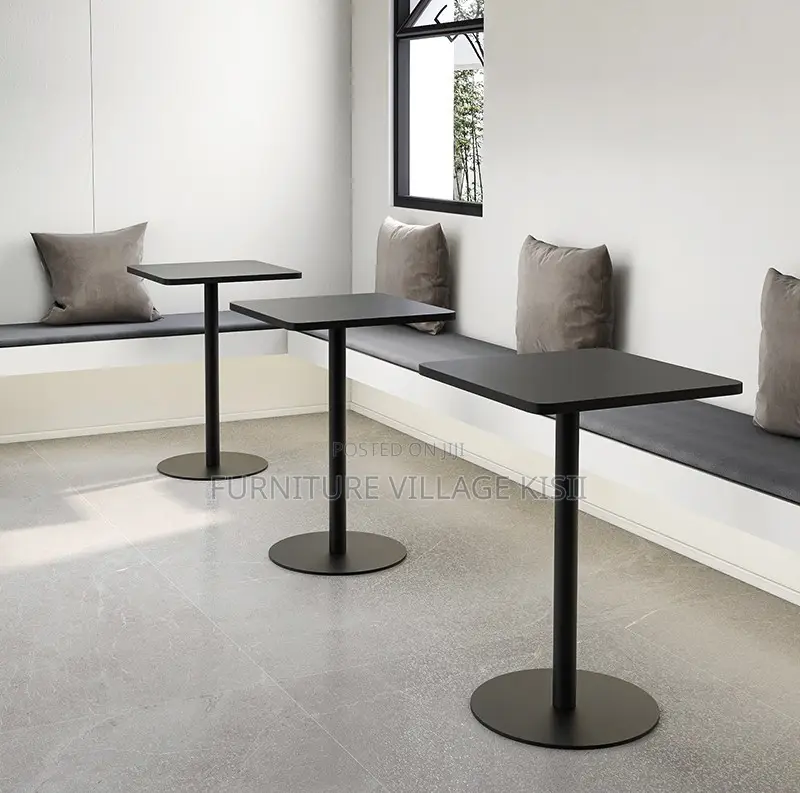 Home Furniture; Modern Black Square Bar Table