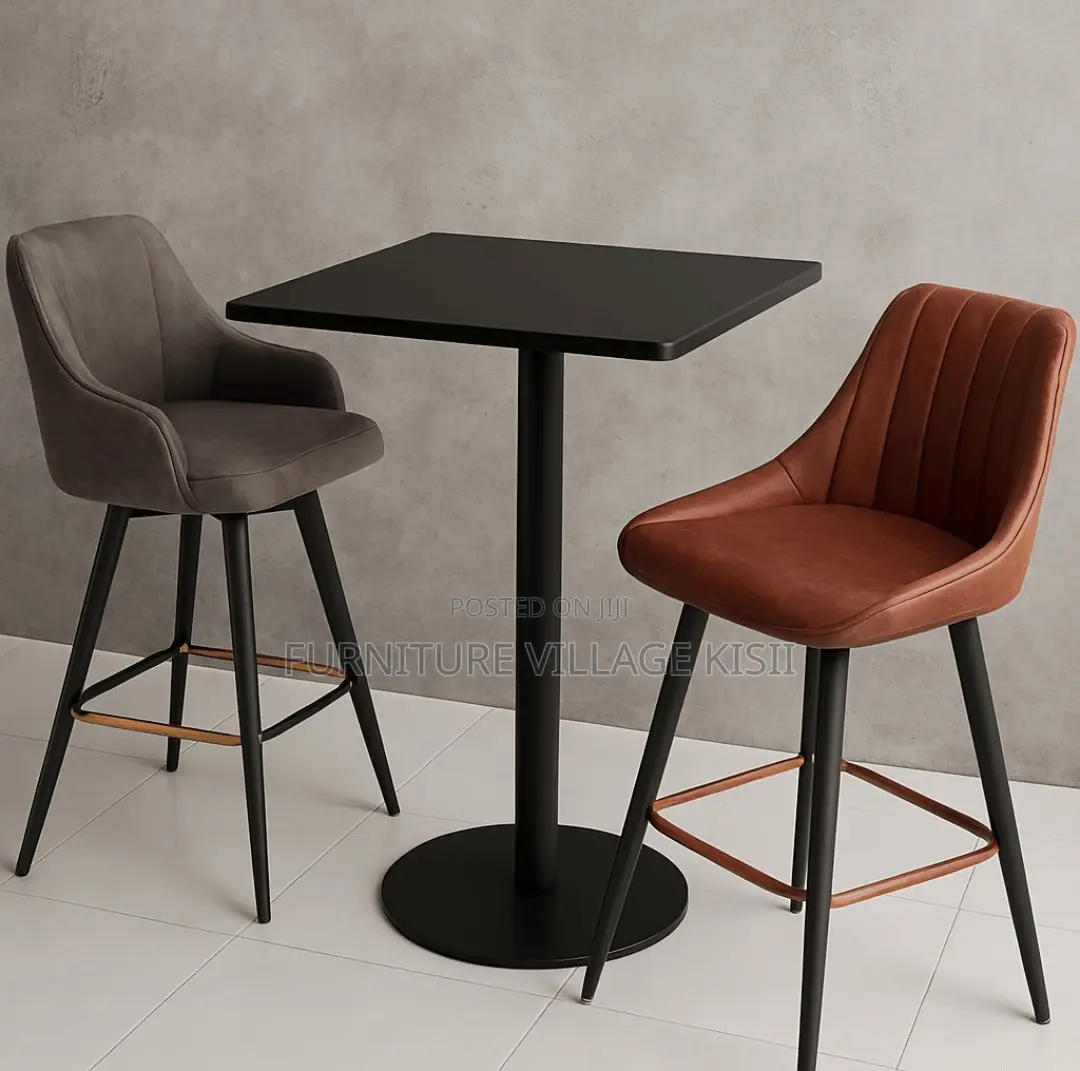 Home Furniture; Modern Black Square Bar Table