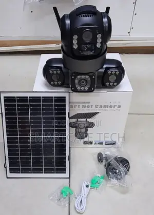 V380 Pro 3-Lens Solar Security Camera – WiFi, PTZ Night Vision