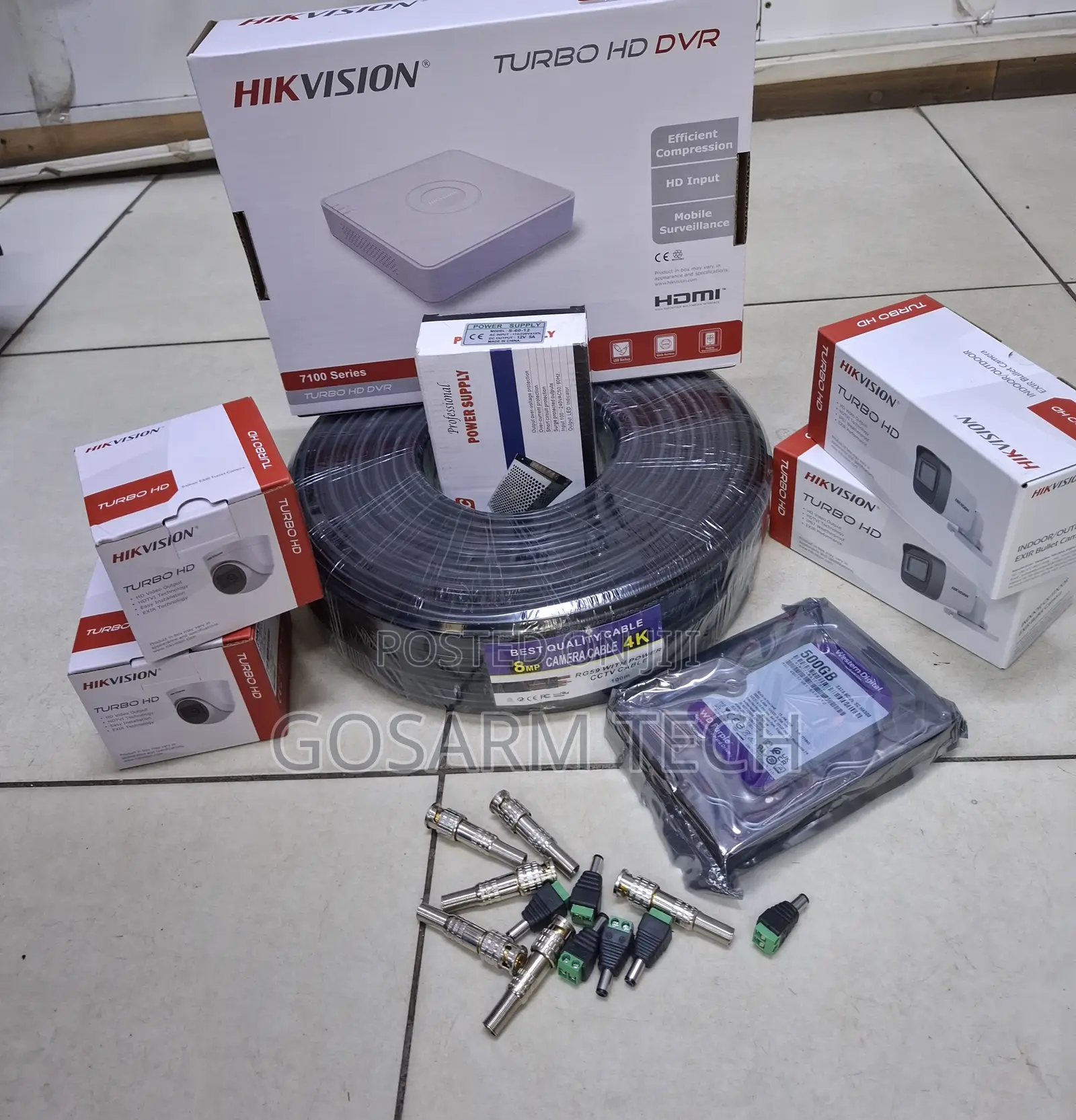 Hikvision 4Channel Camera Turbo HD CCTV Complete Surveillance Kit