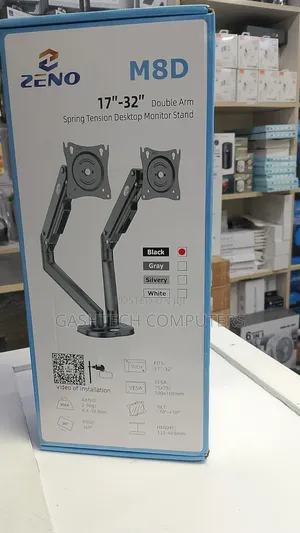 Zeno Double Arm Spring Tension Desktop Monitor Stand