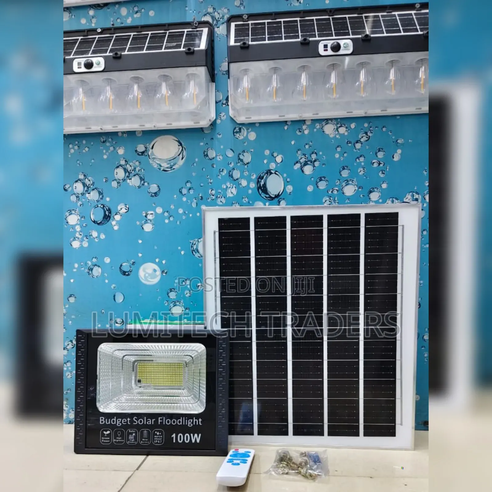 100W Budget Solar Floodlight/ Solar Lamp