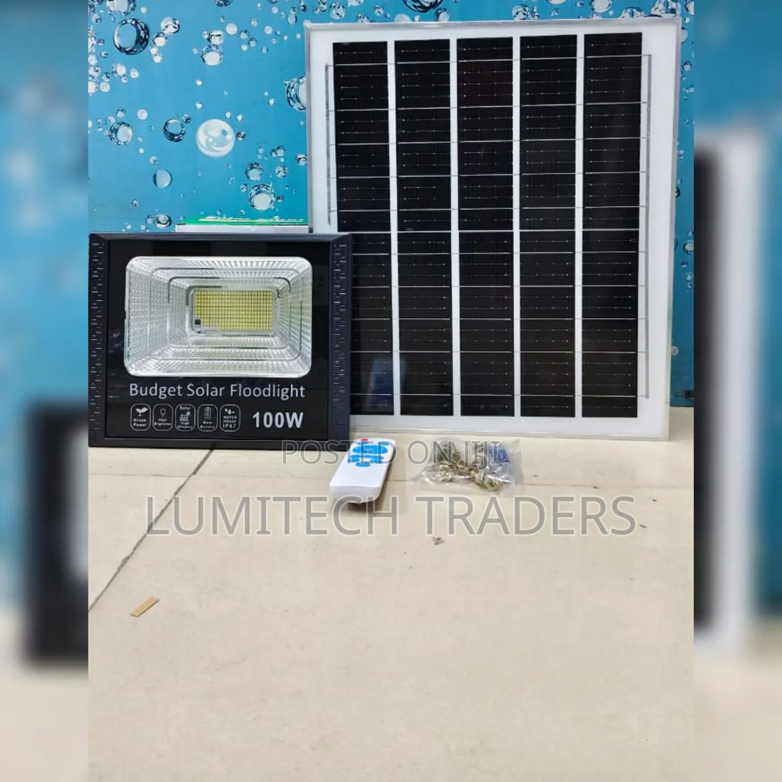 100W Budget Solar Floodlight/ Solar Lamp