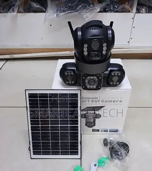 V380 Pro Wifi Triple Camera Solar CCTV – Motion Detection Audio