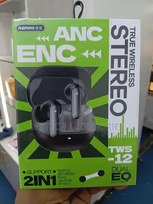 REMAX TWS-12 Wireless Earbuds ANC ENC - Black