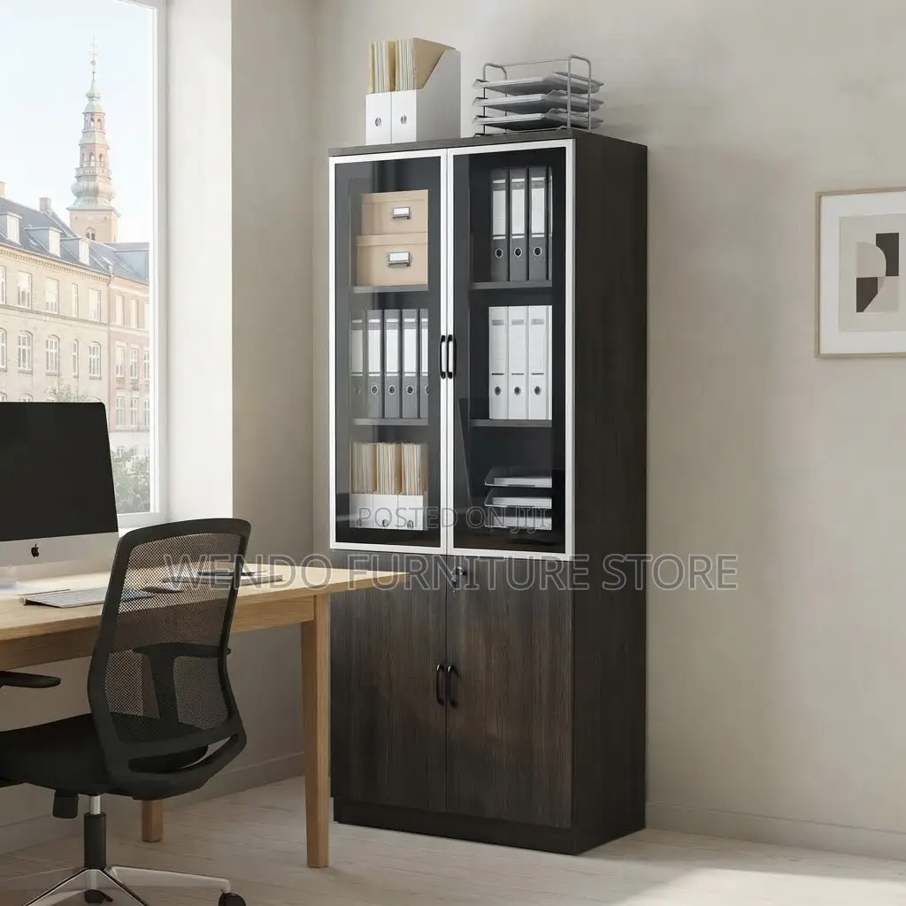 Office Cabinet; Executive Wooden Lockable Two Doors Cabinet