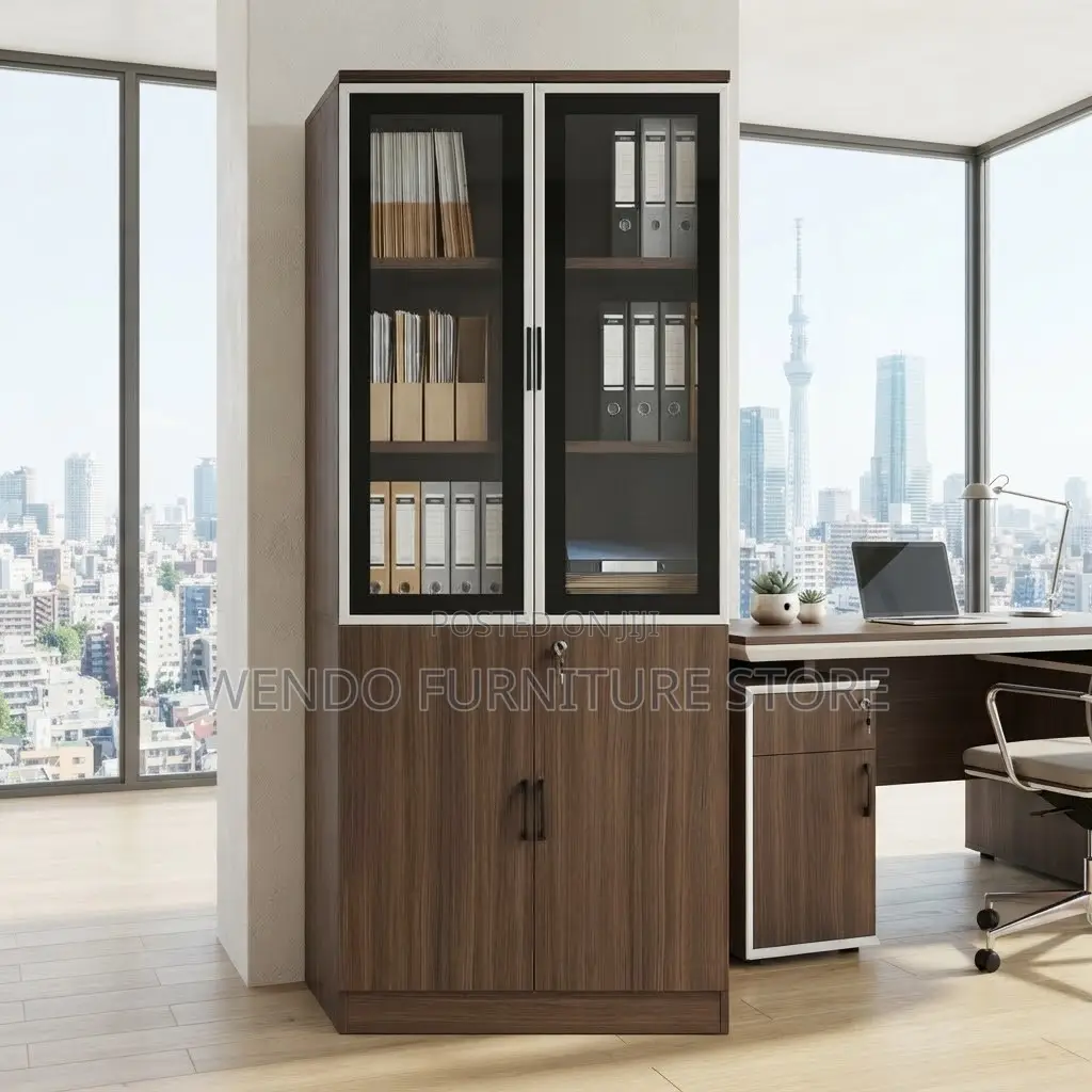 Office Cabinet; Executive Wooden Lockable Two Doors Cabinet