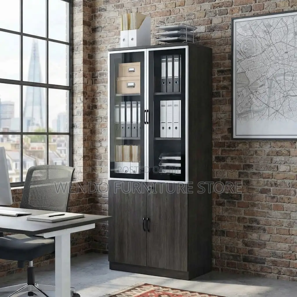 Office Cabinet; Executive Wooden Lockable Two Doors Cabinet