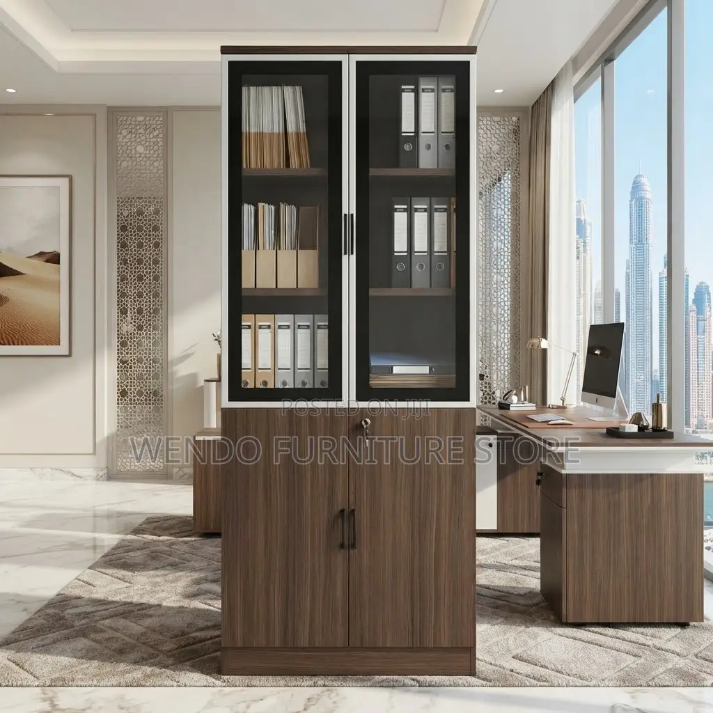 Office Cabinet; Executive Wooden Lockable Two Doors Cabinet