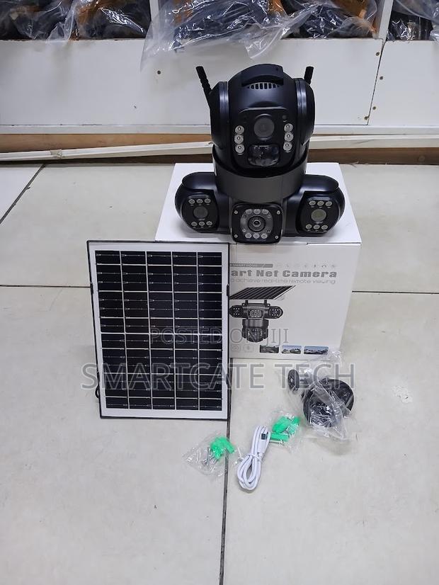 Smart V380 Pro Triple Lens Solar CCTV – Outdoor Security Camera