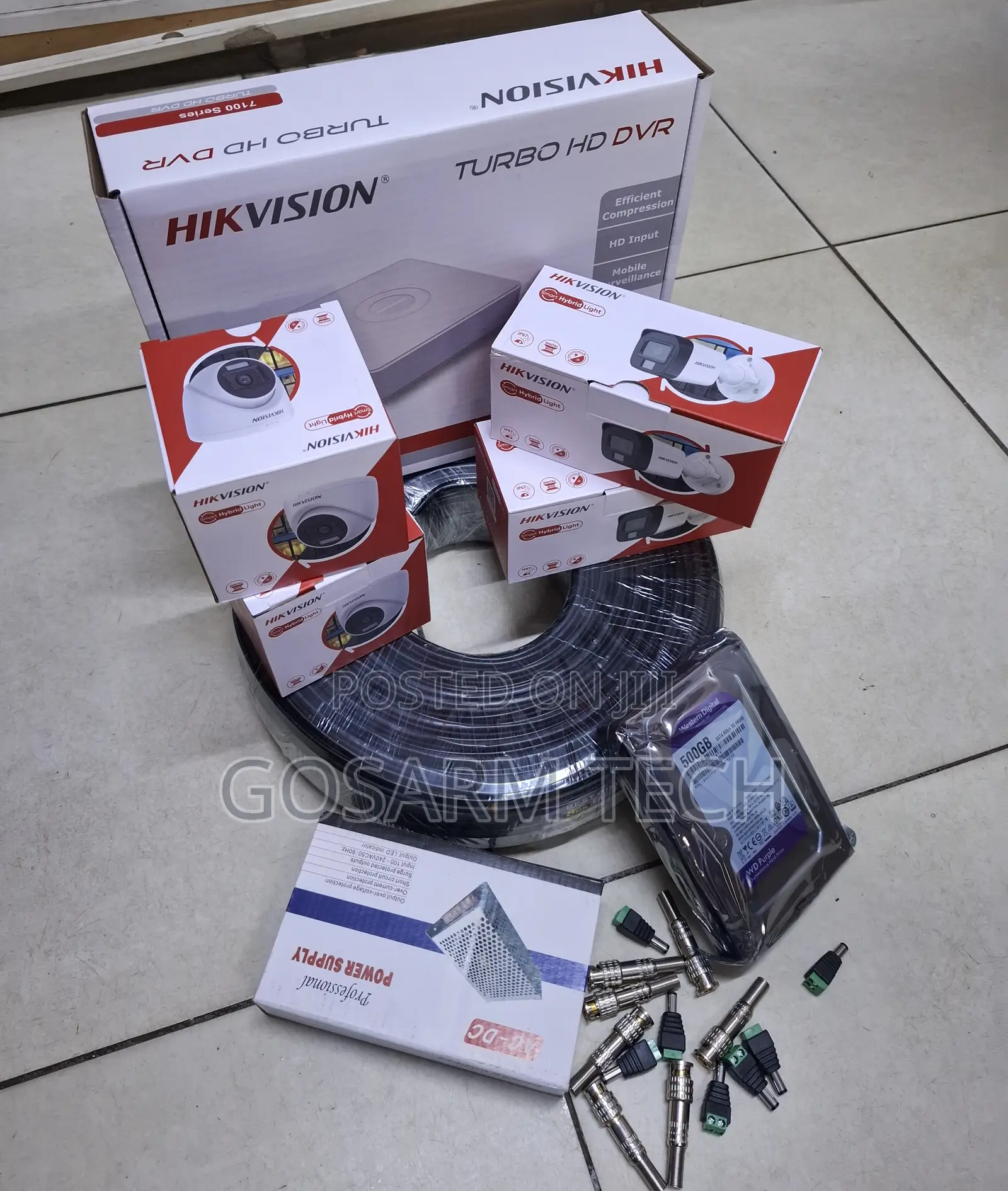 4 CCTV Cameras Smart Hybrid Colored Night Vision 2MP Kit With Audio