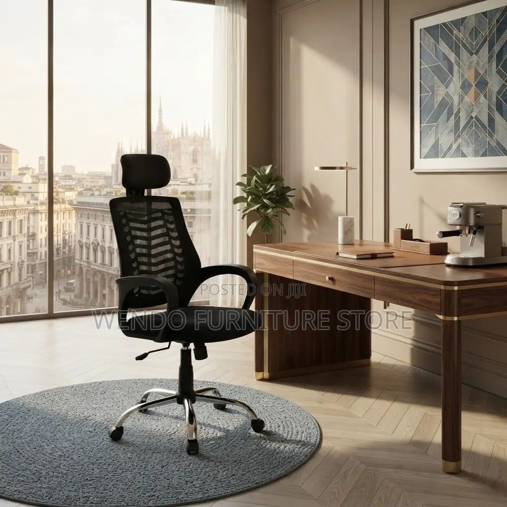 Office Chairs; Headrest Clerical Mesh Fabric Chairs
