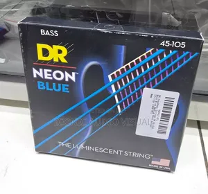 DR Neon Blue Bass 4 String