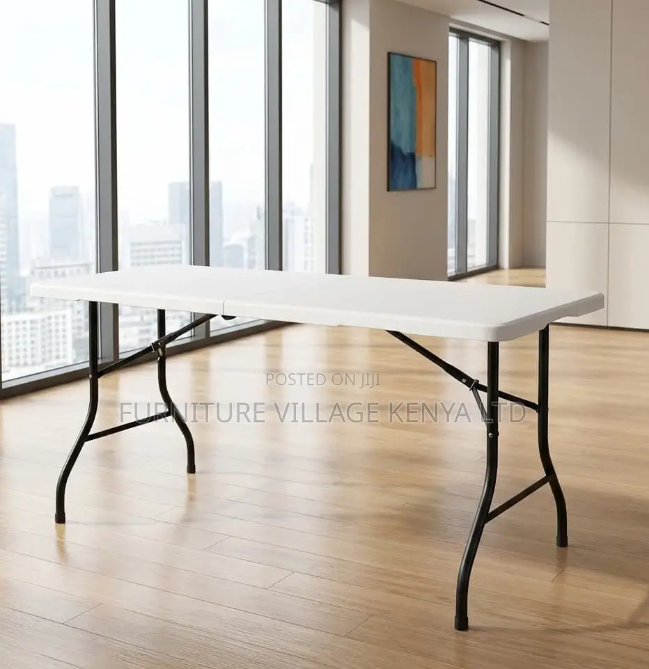 Foldable Table; 1.8 M Plastic-Metal Frame Outdoor Foldable Table