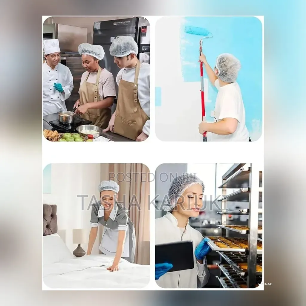 Professional Disposable Hair Nets – Blue White Gale