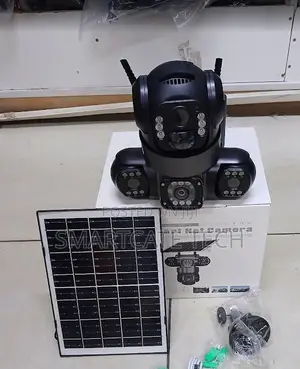 Triple Lens V380 Pro WiFi Solar CameraSmart PTZ CCTV With Night Vision