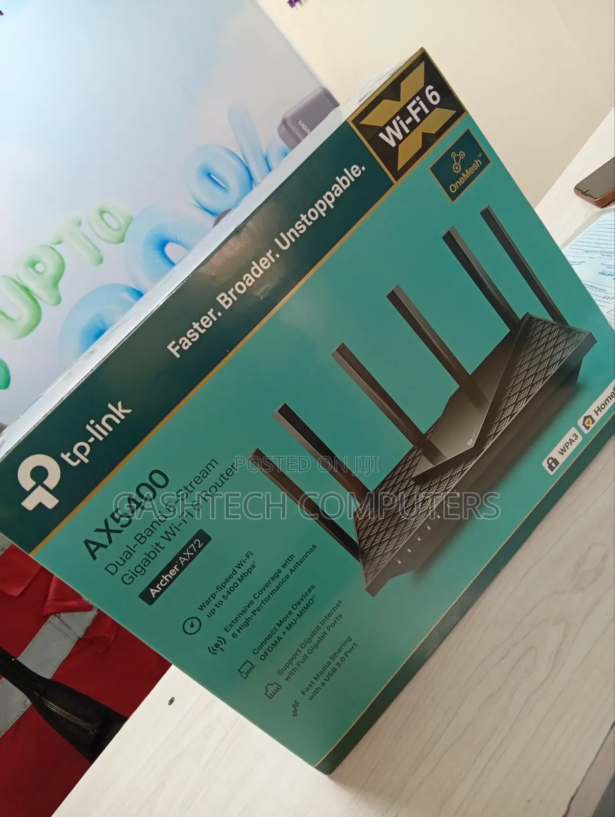 TP-Link Ax5400 Dual -Band 6 Stream Gigabit Wi-Fi 6 Archer AX72