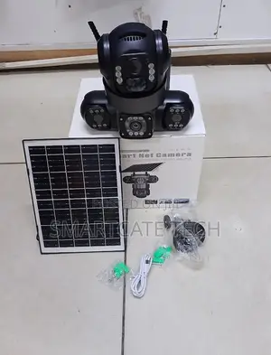 Smart V380 Triple Camera – Solar Powered PTZ CCTV Security System