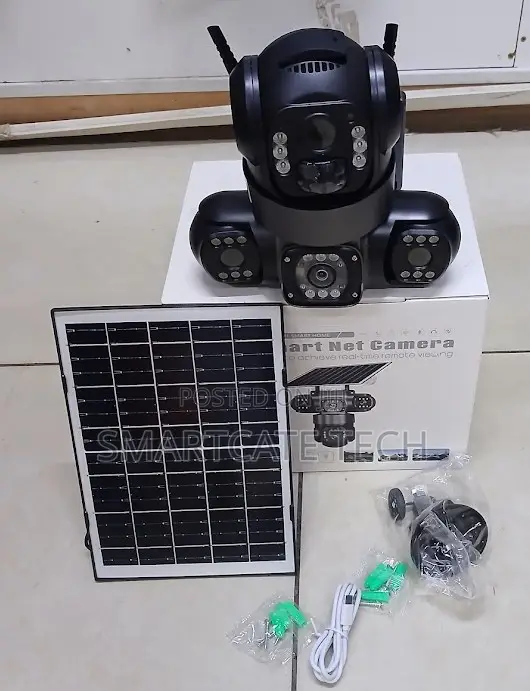 V380 Pro Triple Lens CCTV – Solar WiFi Camera With Human Detection