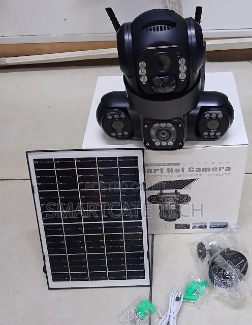 Triple Lens V380 Pro Security Camera Solar Powered PTZ Two-Way Audio