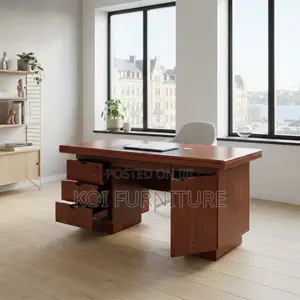 Office Desk; Mahogany Executive Modern Lockable Klreen 1400mm Desk