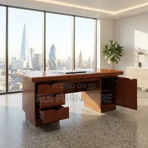 Office Desk; Mahogany Executive Modern Lockable Klreen 1400mm Desk