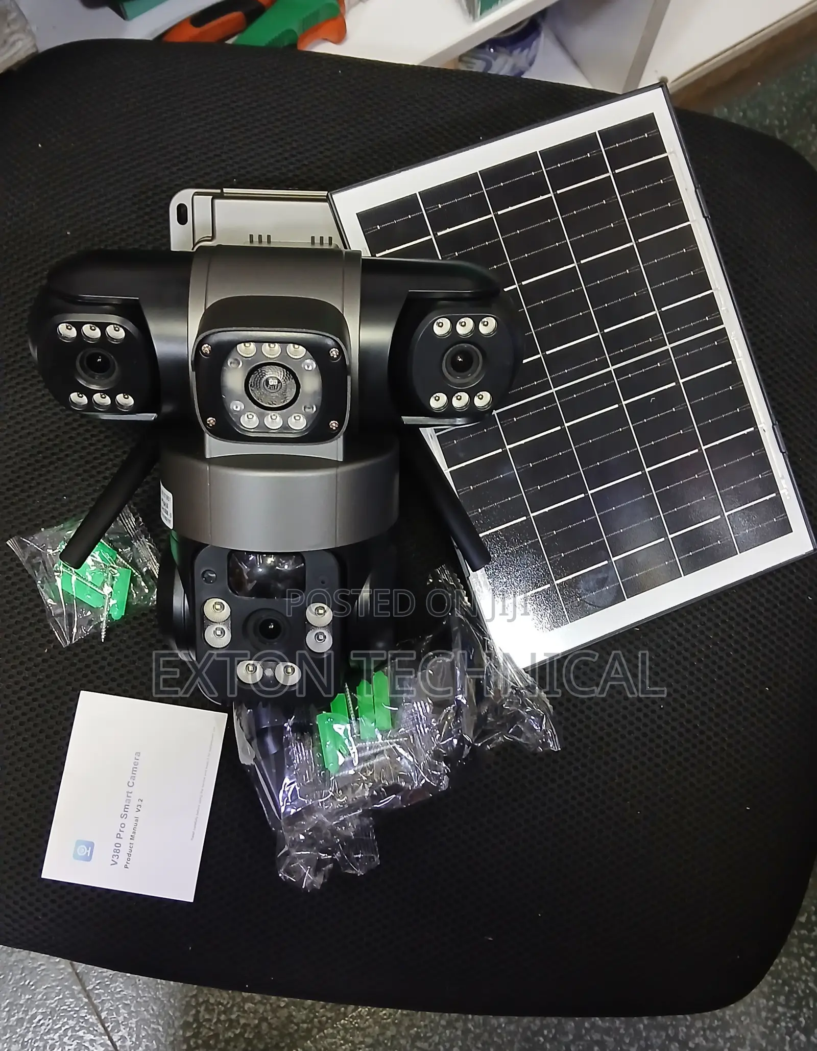 Triple Lens 4g Electric Solar Motion Track Night Vision