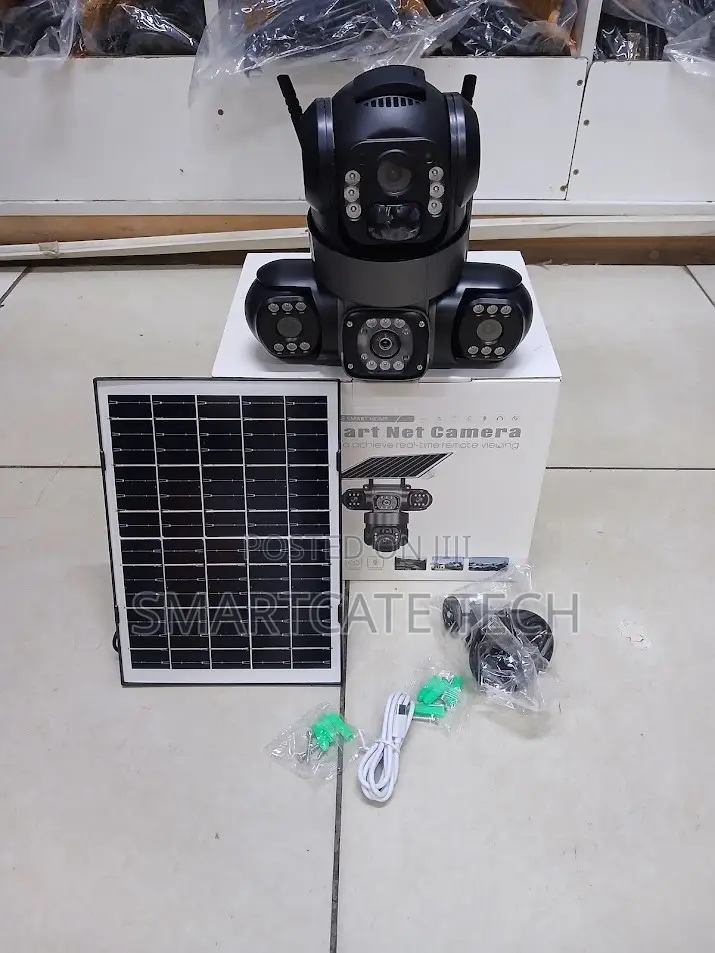 V380 Pro Triple Lens PTZ Camera – Solar Powered Outdoor Security