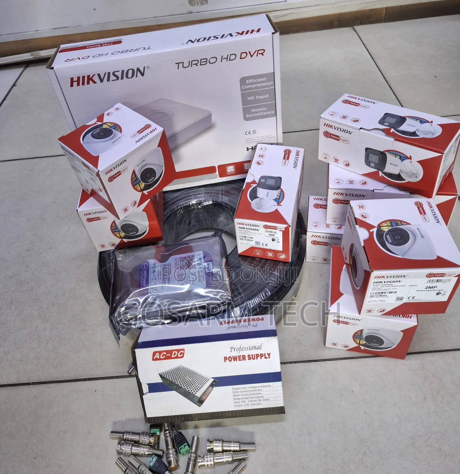 Hikvision 8 Smart Hybrid CCTV Camera Full Kit 1080P 8Channel DVE