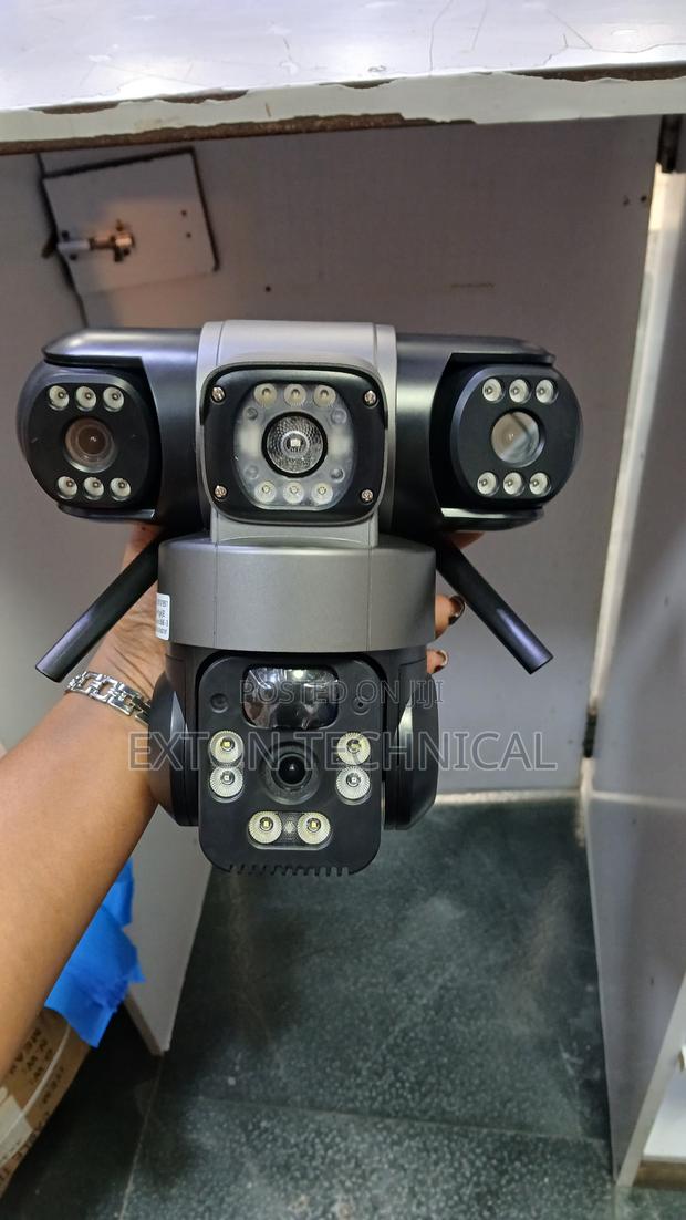 Secured Triple-Lens 4g Solar-Powered Security Camera Full Hd