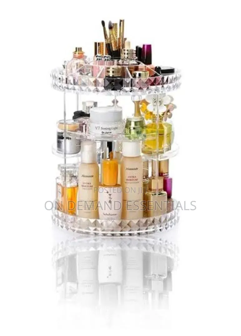 Acrylic Cosmetics Storage Box Diamond Pattern
